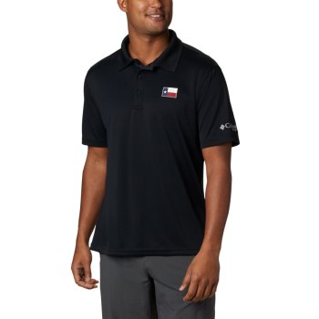 Columbia Muške Polo Majice - PFG Fish Series Crne | DFNX-48129